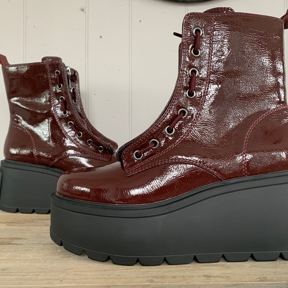 Used only once DKNY Harli  Red Womens Shoes Size 7.5 M Boots MSRP $179